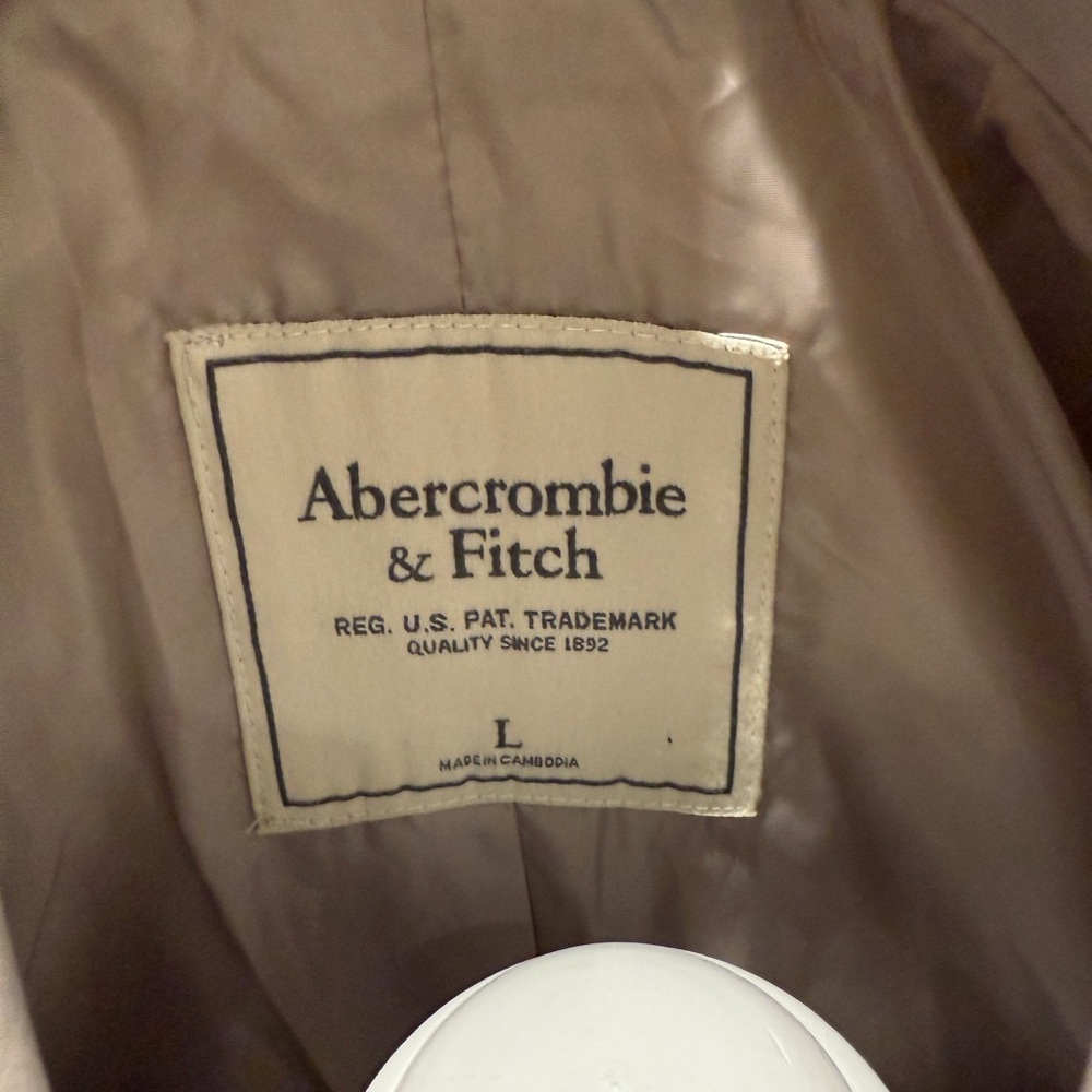 Abercrombie & Fitch Gray faux Leather Moto Jacket - Picture 3 of 5